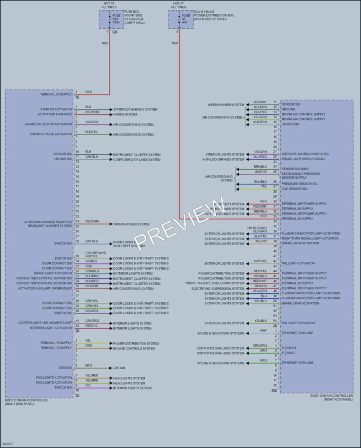 2018 BMW 740i Body Control Modules wiring diagram preview