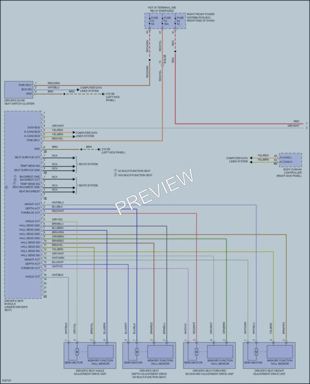 2018 BMW 750i Memory Systems wiring diagram preview