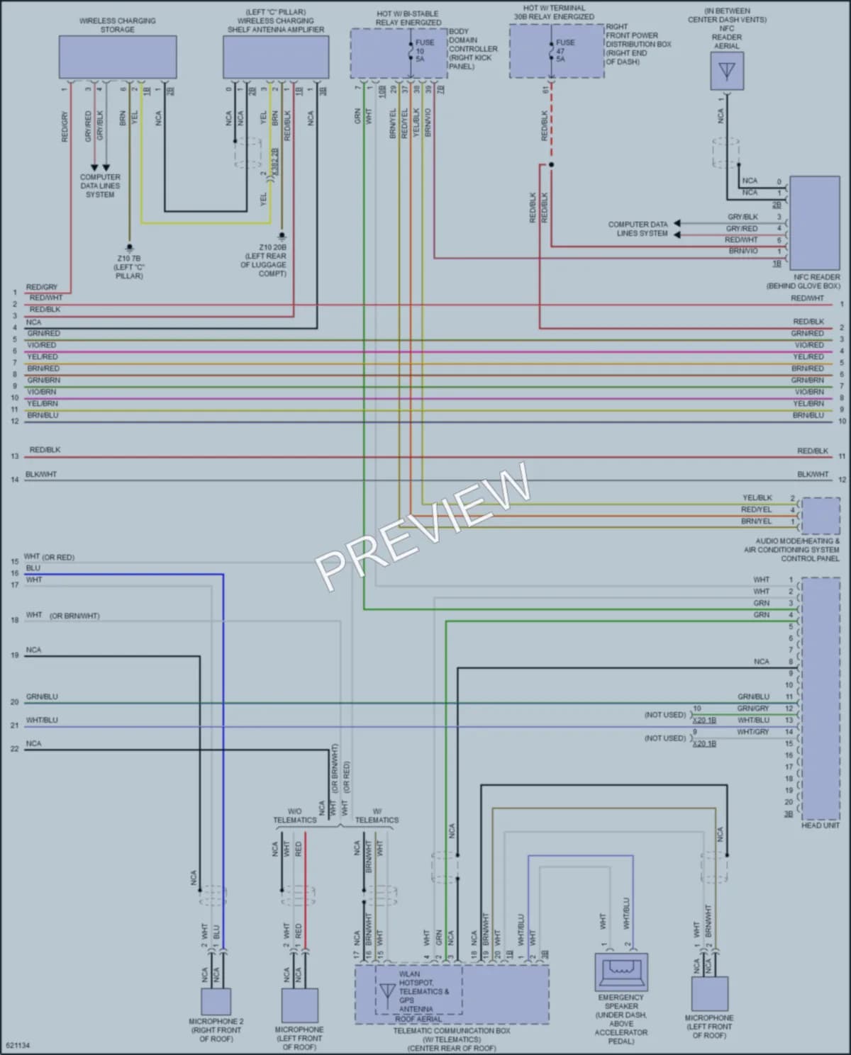 2018 BMW 750i Navigation wiring diagram preview