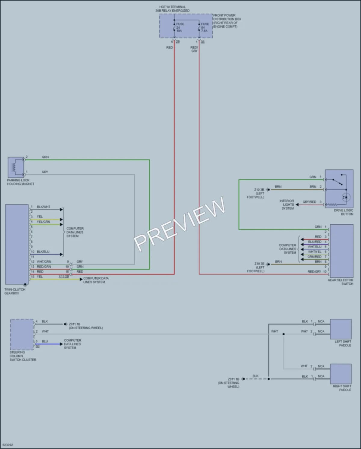 2018 BMW M3 Transmission wiring diagram preview