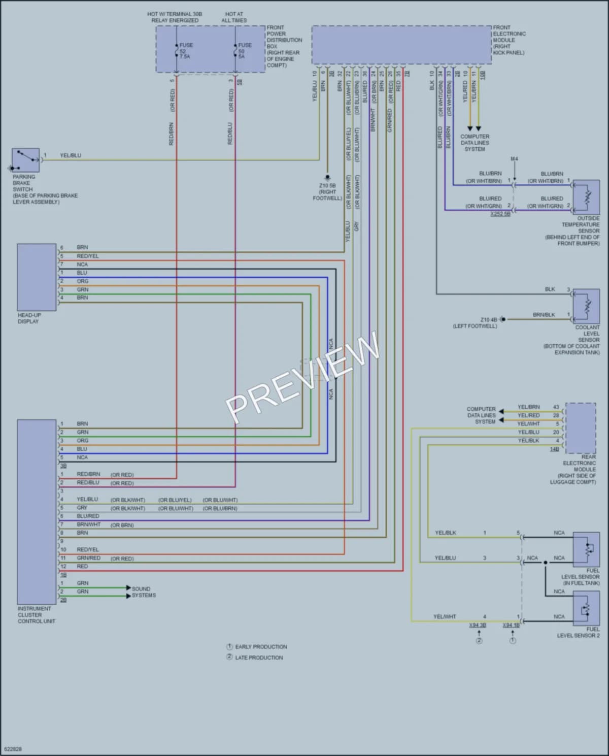 2018 BMW M4 Instrument Cluster wiring diagram preview