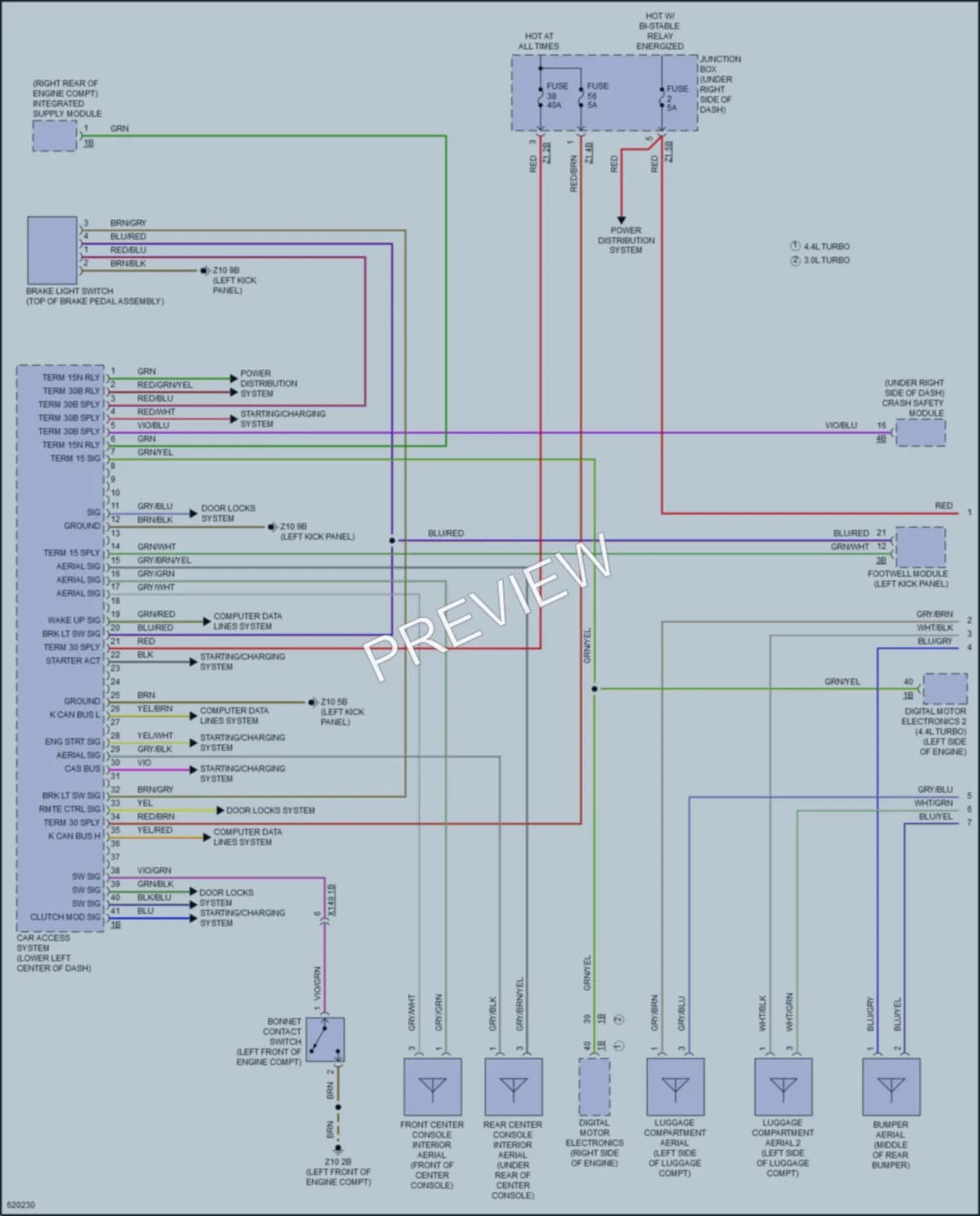 2018 BMW M6GranCoupe Anti Theft wiring diagram preview