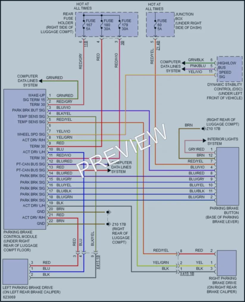 2018 BMW M6GranCoupe Shift Interlock wiring diagram preview