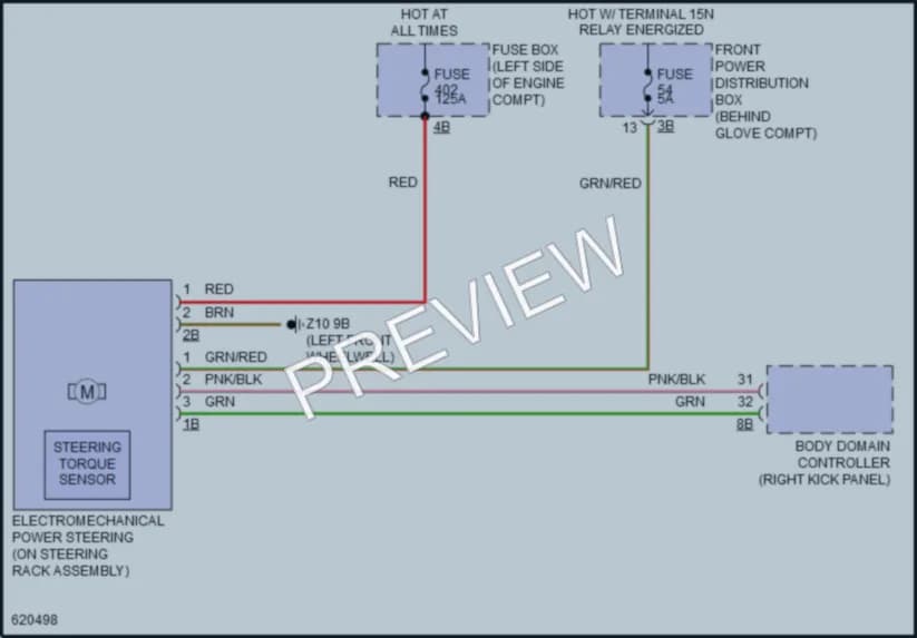 2018 BMW X1 Electronic Power Steering wiring diagram preview