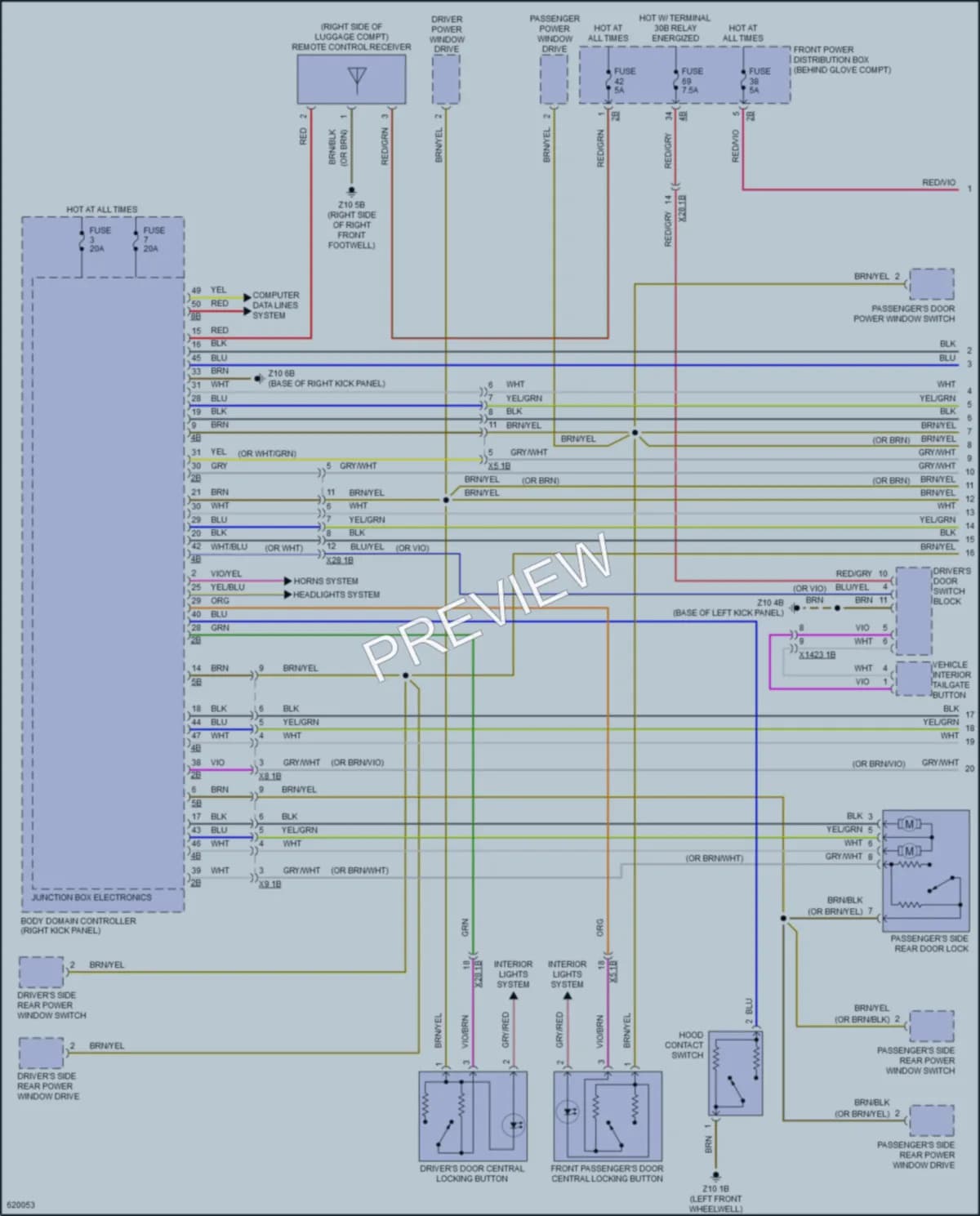 2018 BMW X1 Power Door Locks wiring diagram preview