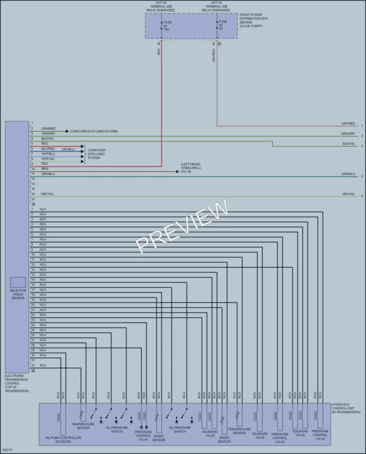 2018 BMW X1 Transmission wiring diagram preview