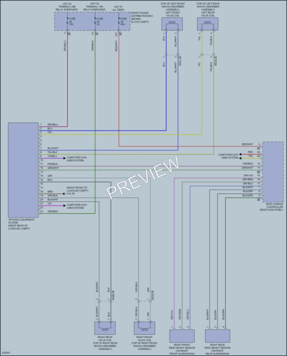 2018 BMW X2 Electronic Suspension wiring diagram preview
