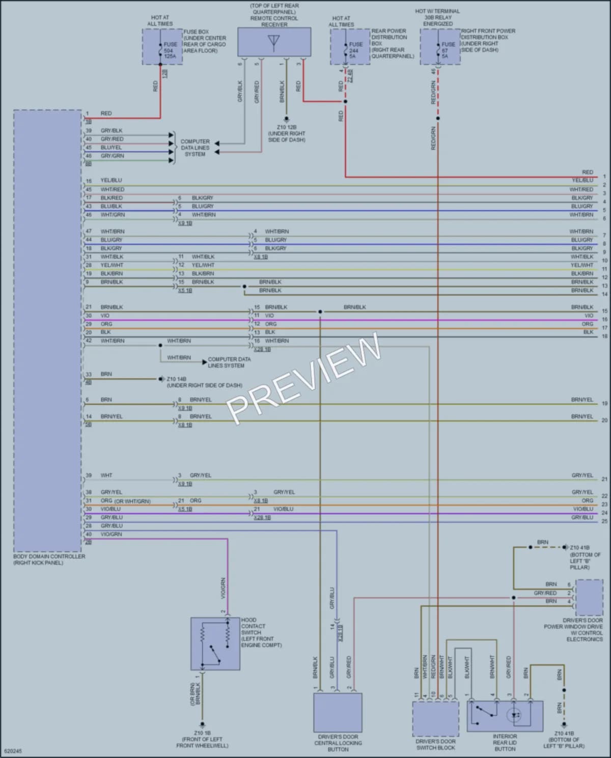 2018 BMW X3 Anti Theft wiring diagram preview