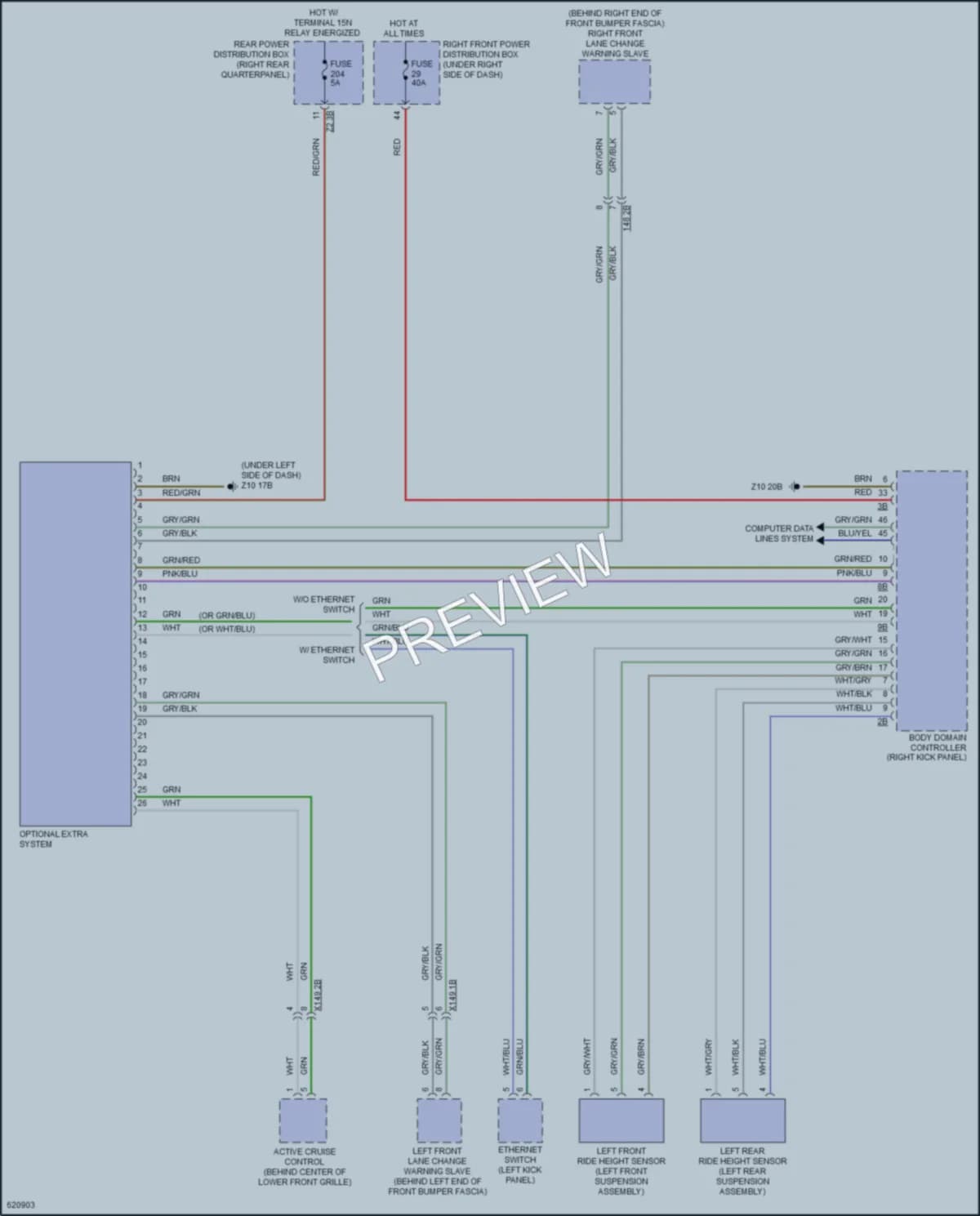 2018 BMW X3 Electronic Suspension wiring diagram preview
