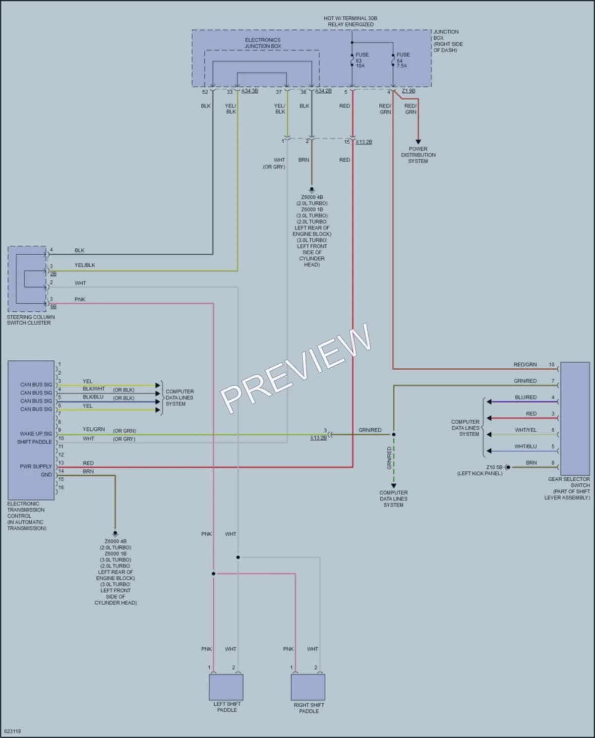 2018 BMW X4 Transmission wiring diagram preview