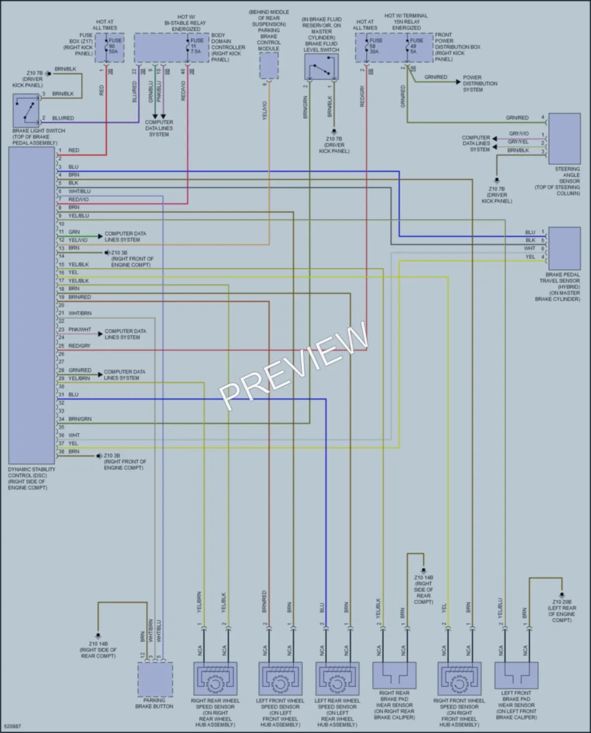 2018 BMW X5 Anti Lock Brakes wiring diagram preview