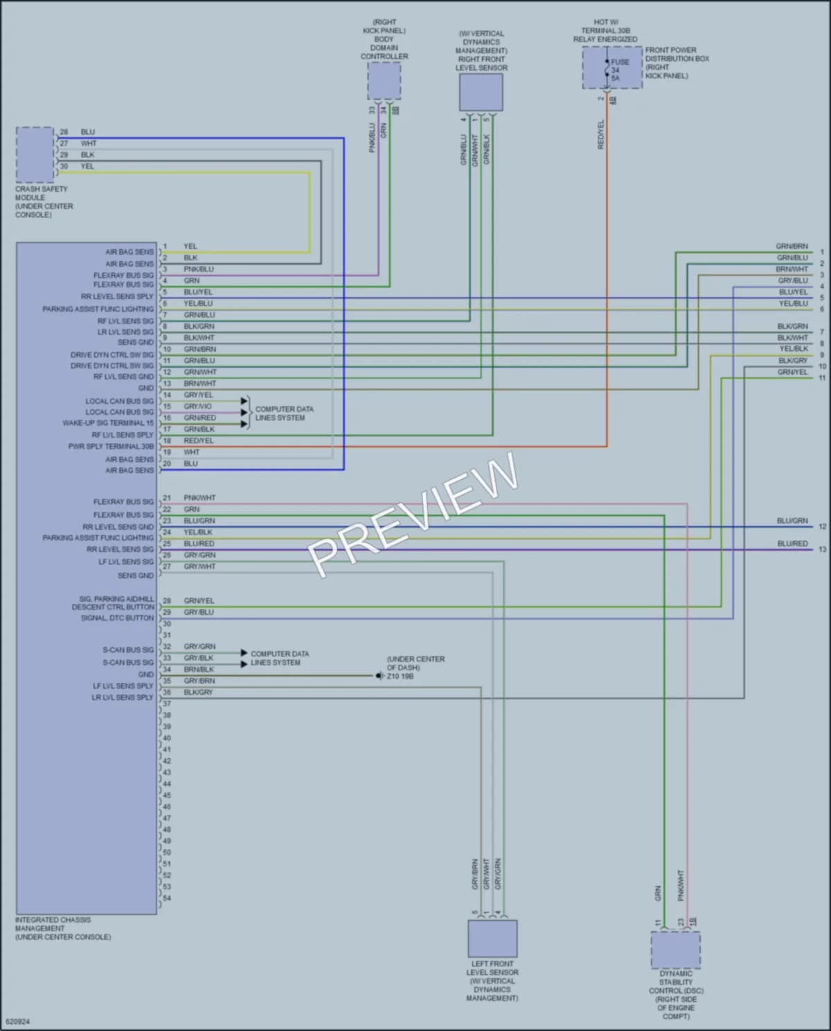 2018 BMW X5 Electronic Suspension wiring diagram preview