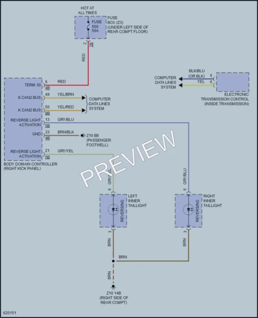2018 BMW X5M Exterior Lights wiring diagram preview