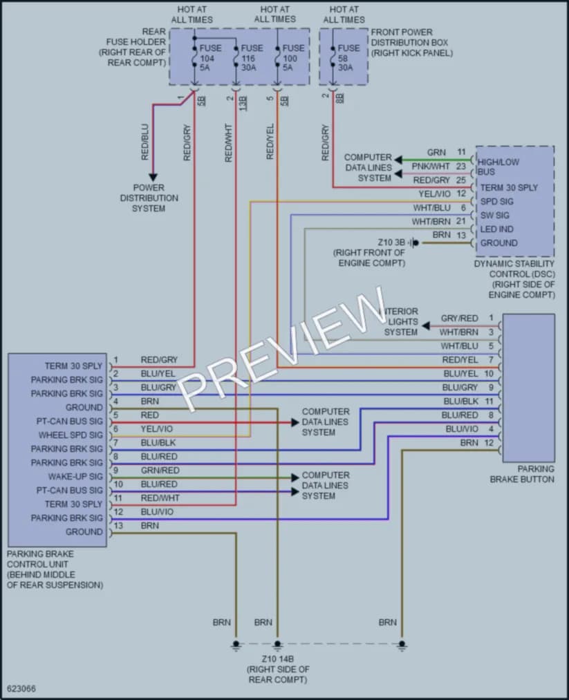 2018 BMW X5M Shift Interlock wiring diagram preview