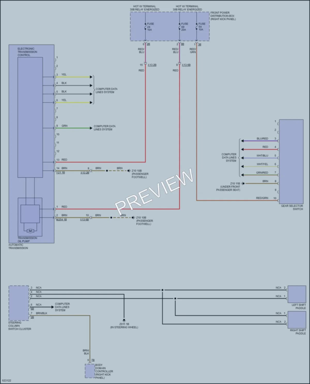 2018 BMW X5M Transmission wiring diagram preview
