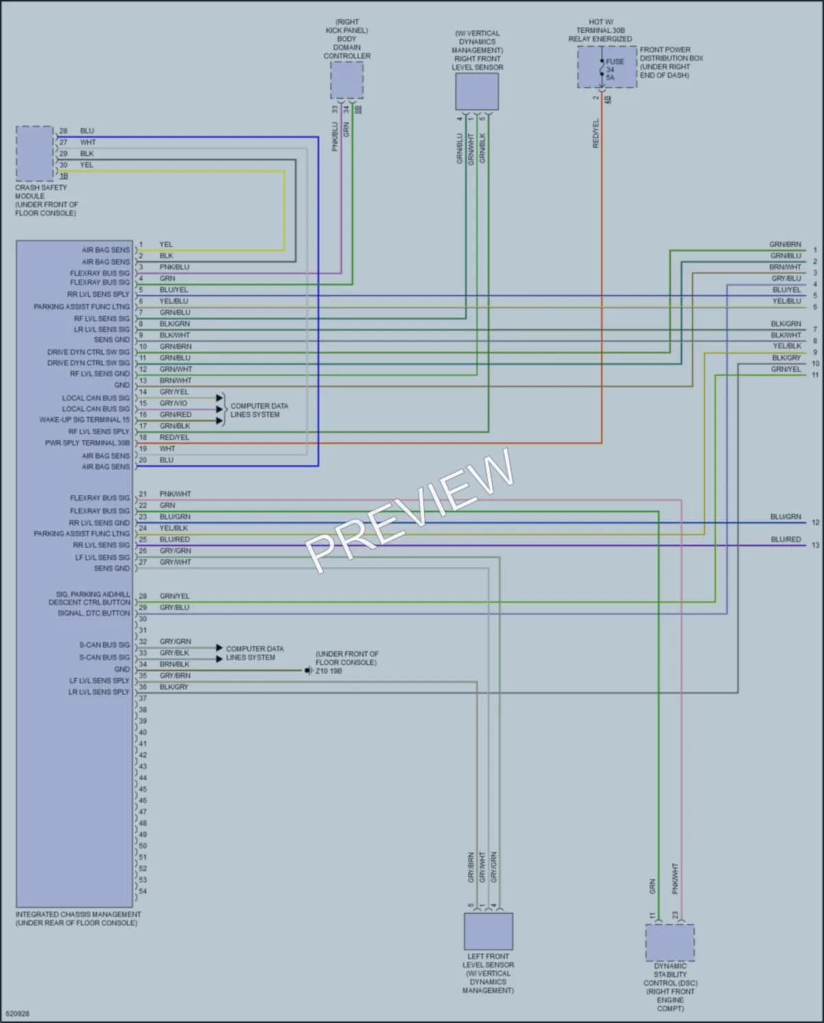 2018 BMW X6 Electronic Suspension wiring diagram preview