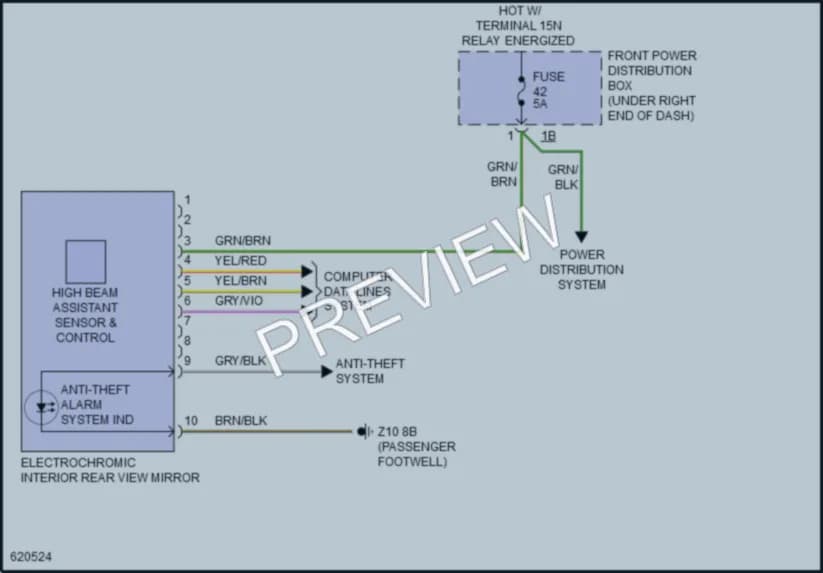 2018 BMW X6M Power Mirrors wiring diagram preview