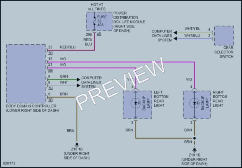 2018 BMW i3 Exterior Lights wiring diagram preview