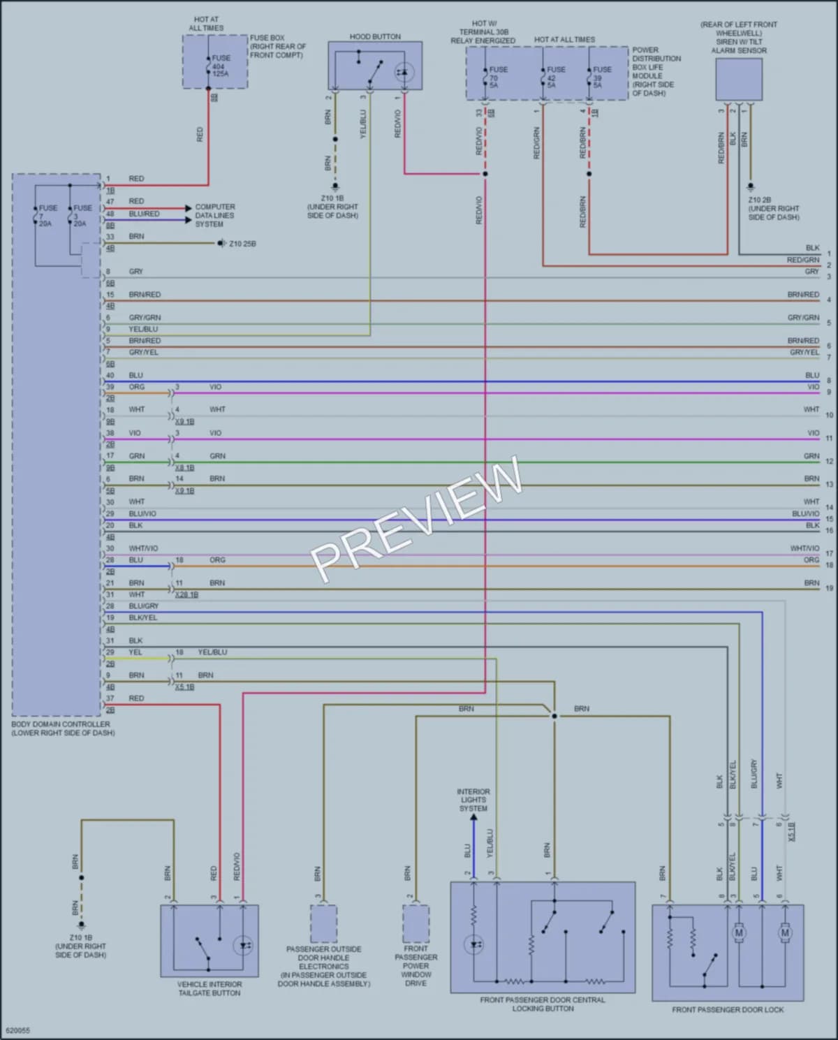 2018 BMW i3 Power Door Locks wiring diagram preview