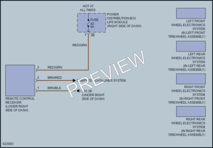 2018 BMW i3 Warning Systems wiring diagram preview