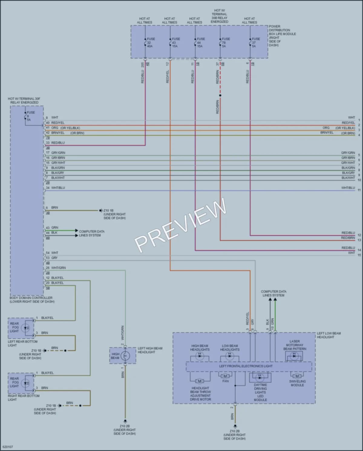 2018 BMW i3s Headlights wiring diagram preview