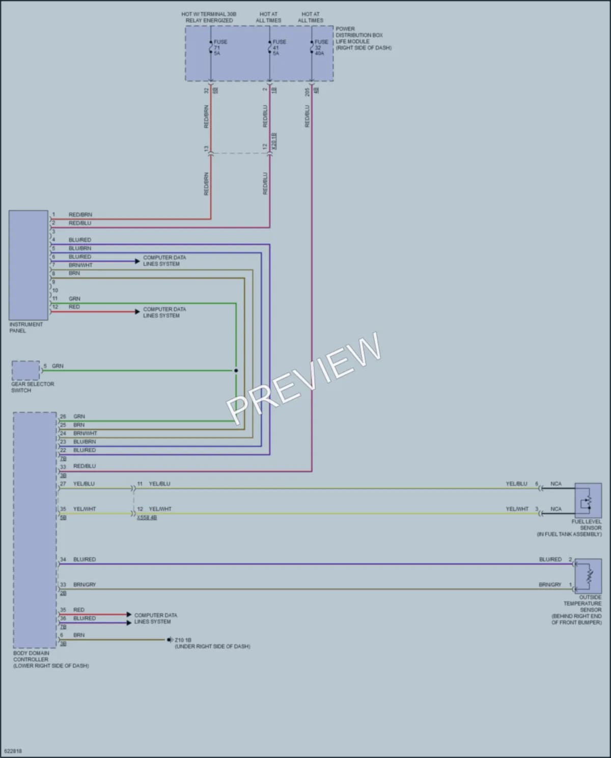 2018 BMW i3s Instrument Cluster wiring diagram preview