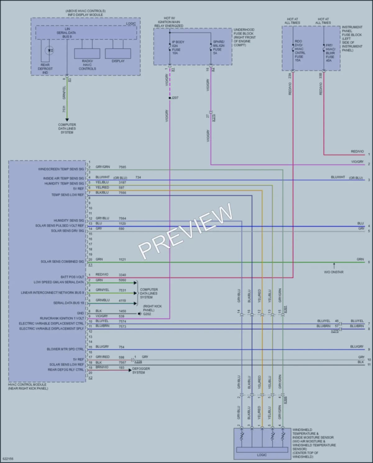 2018 Cadillac ATS Air Conditioning wiring diagram preview