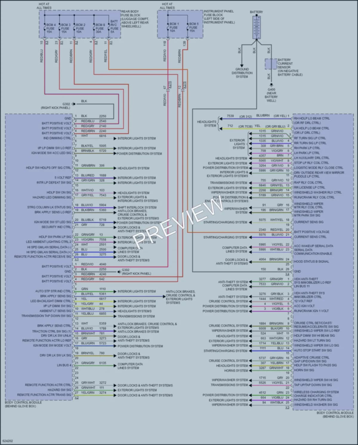 2018 Cadillac ATS Body Control Modules wiring diagram preview