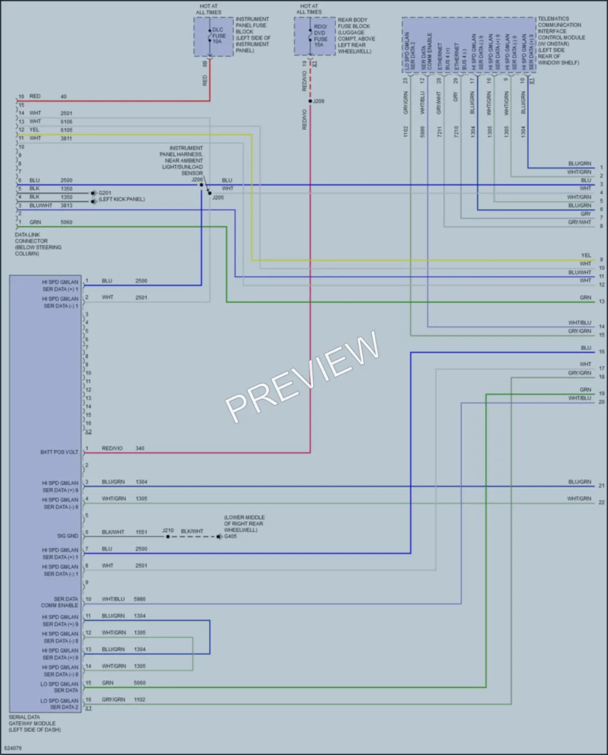 2018 Cadillac ATS Computer Data Lines wiring diagram preview