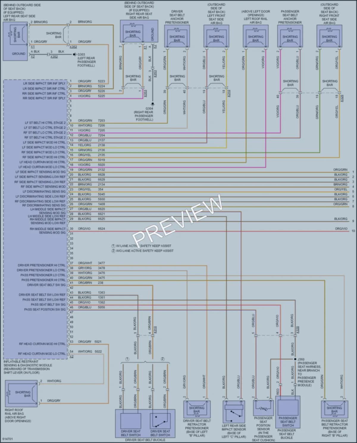 2018 Cadillac ATS Supplemental Restraints wiring diagram preview