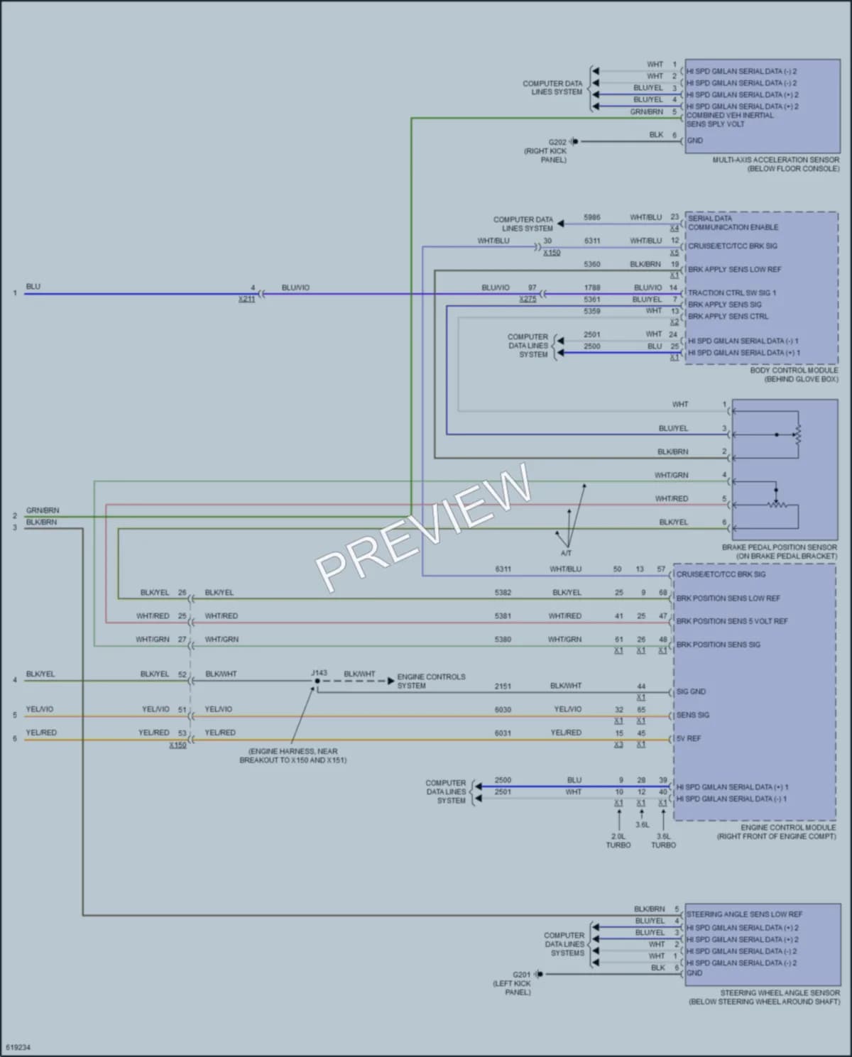 2018 Cadillac ATSV Anti Lock Brakes wiring diagram preview