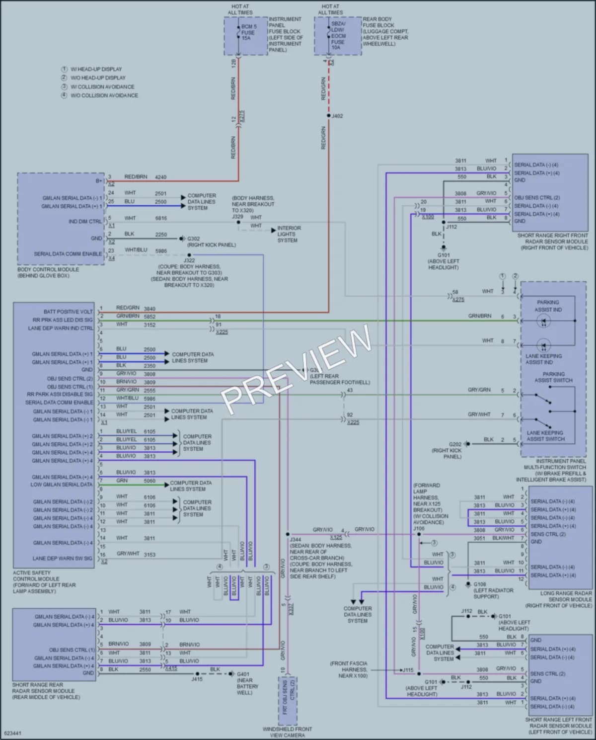 2018 Cadillac ATSV Instrument Cluster wiring diagram preview