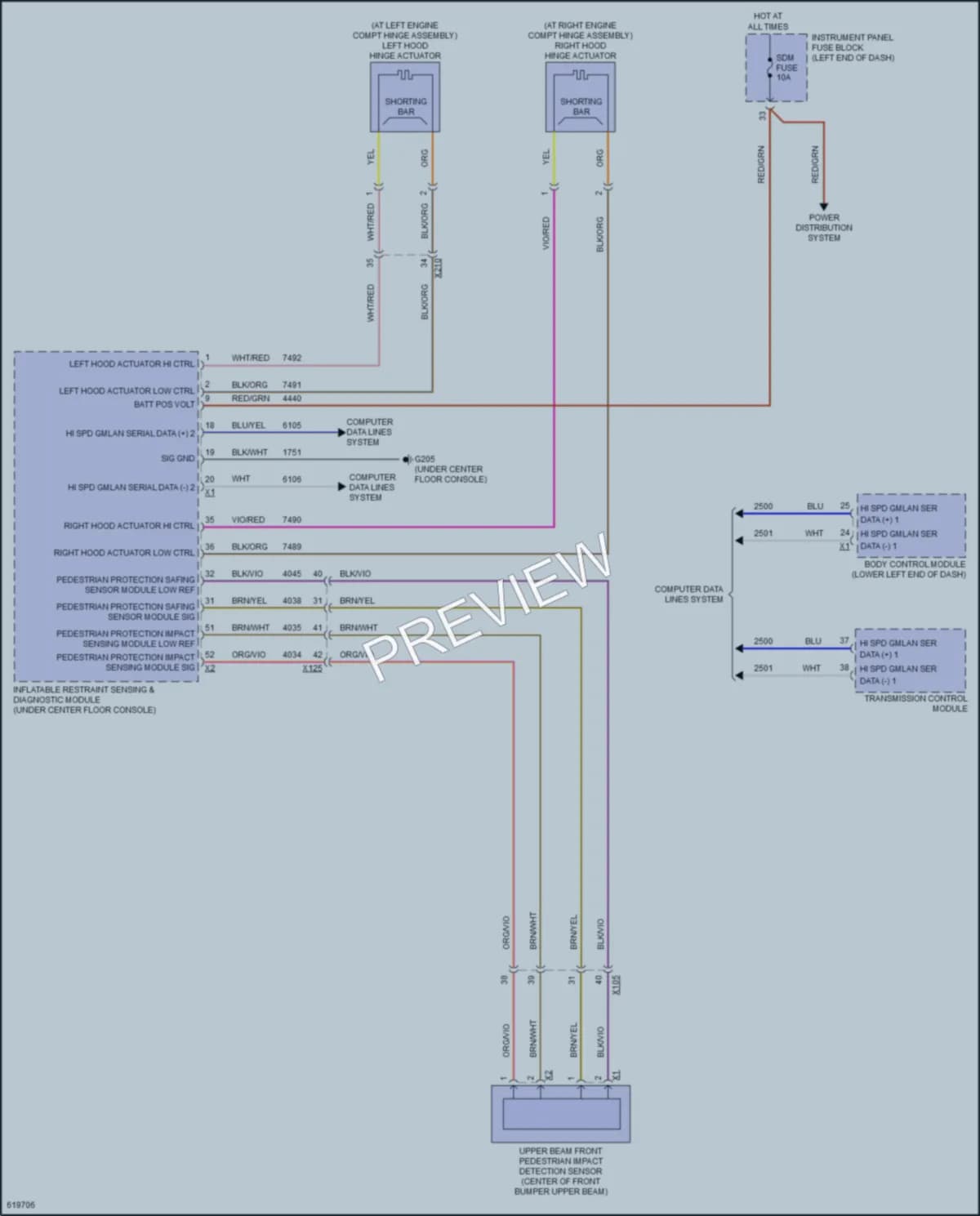 2018 Cadillac CT6 Active Bodyworks wiring diagram preview