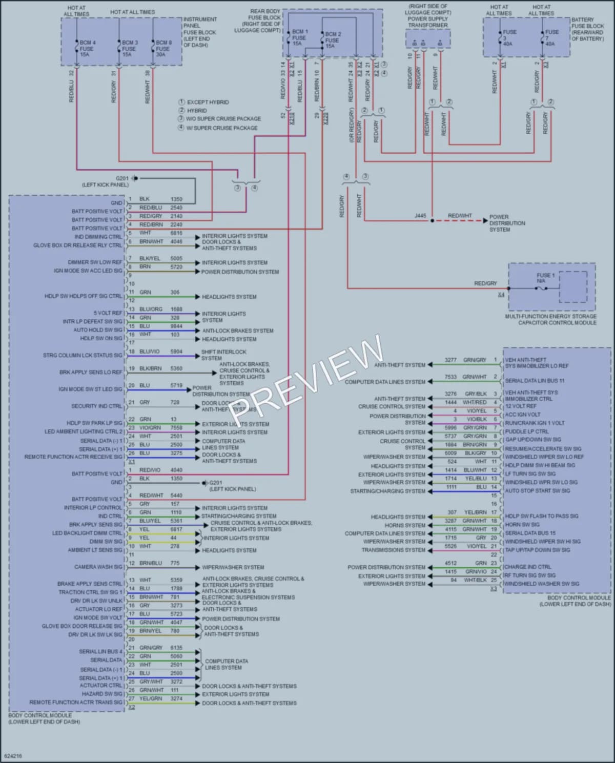 2018 Cadillac CT6 Body Control Modules wiring diagram preview