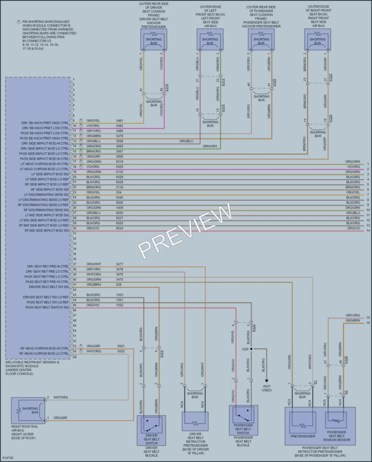 2018 Cadillac CT6 Supplemental Restraints wiring diagram preview