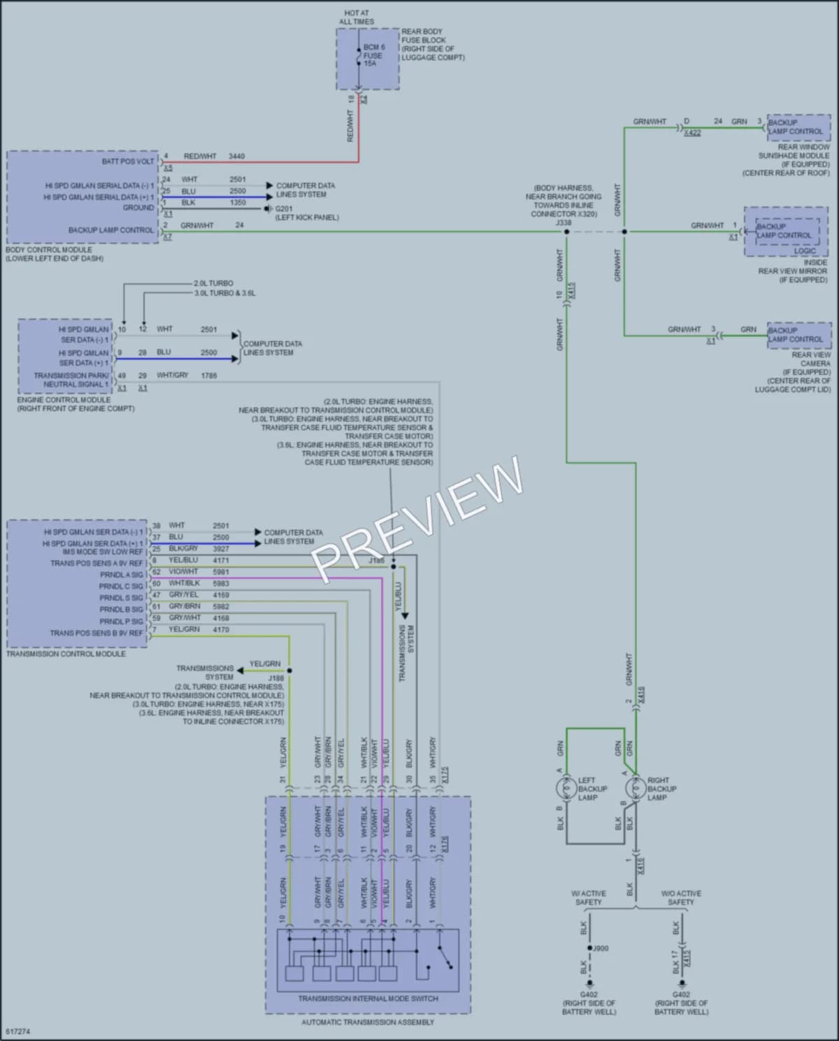 2018 Cadillac CT6PlugIn Exterior Lights wiring diagram preview