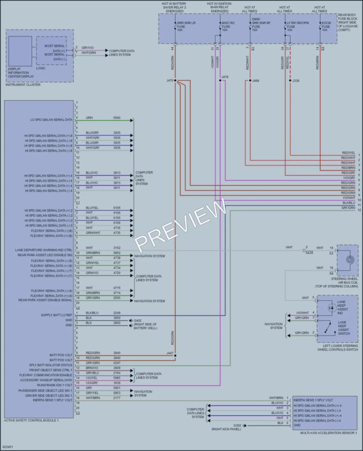 2018 Cadillac CT6PlugIn Instrument Cluster wiring diagram preview