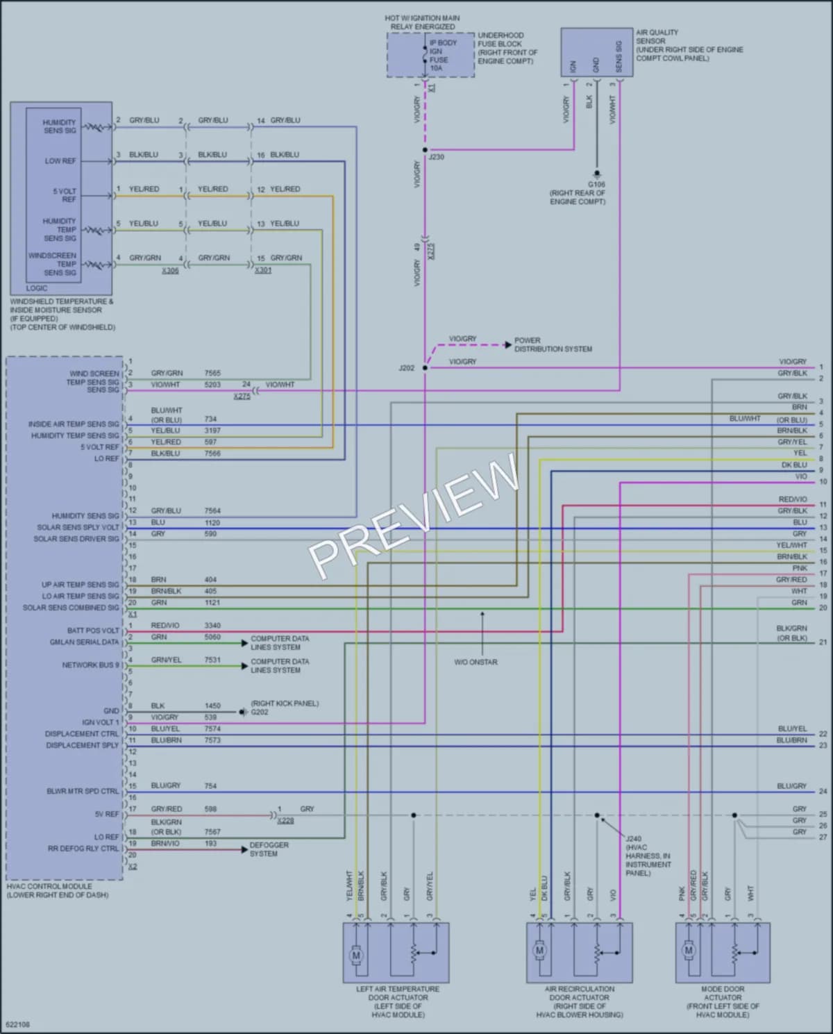 2018 Cadillac CTS Air Conditioning wiring diagram preview