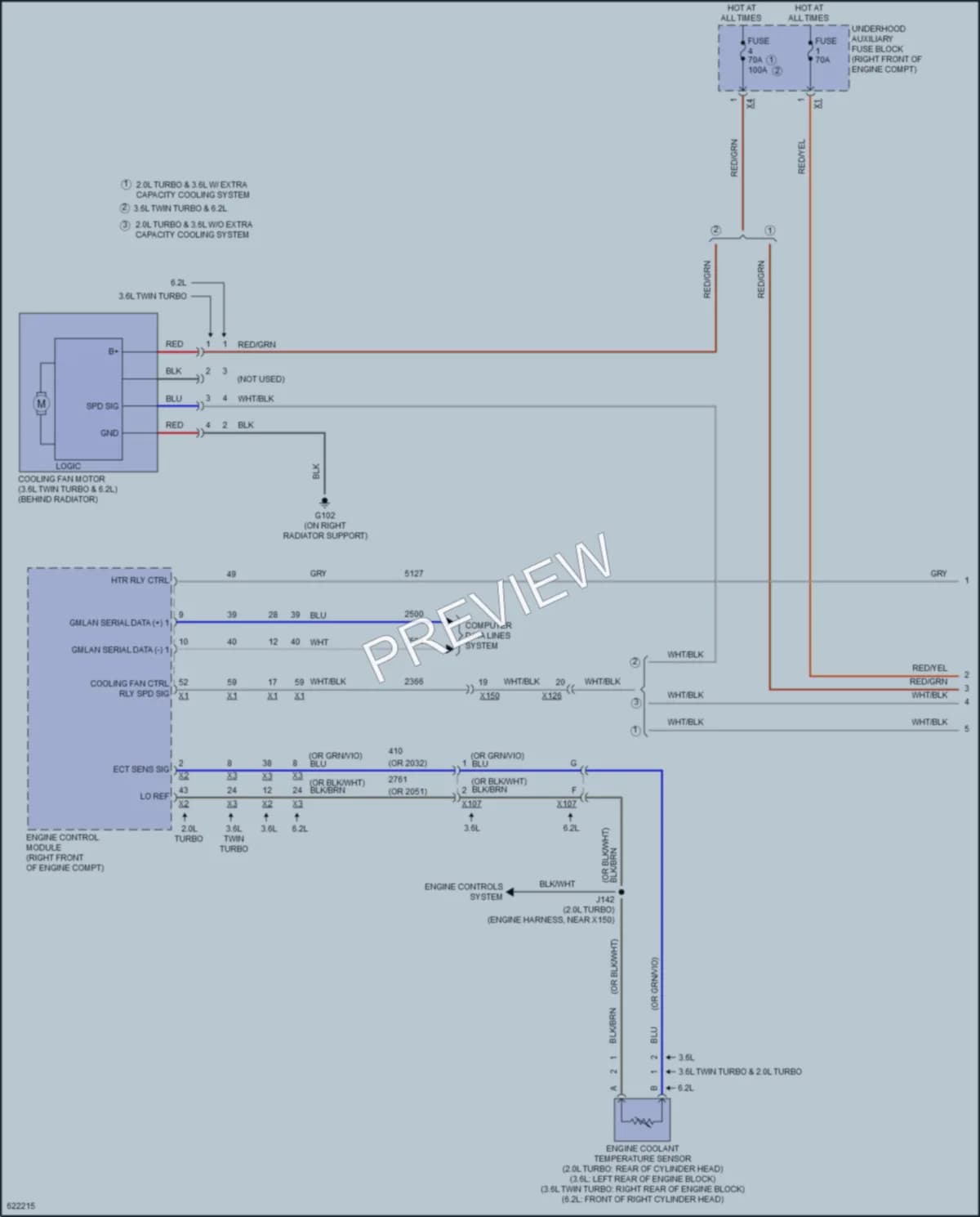 2018 Cadillac CTS Cooling Fan wiring diagram preview