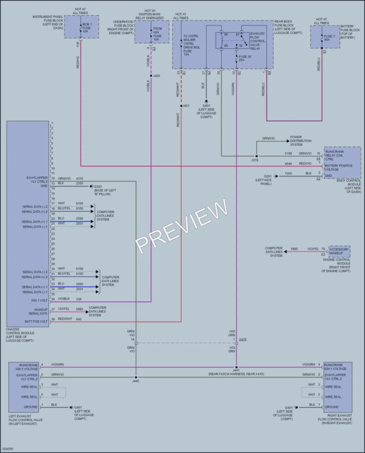 2018 Cadillac CTS Electronic Muffler wiring diagram preview
