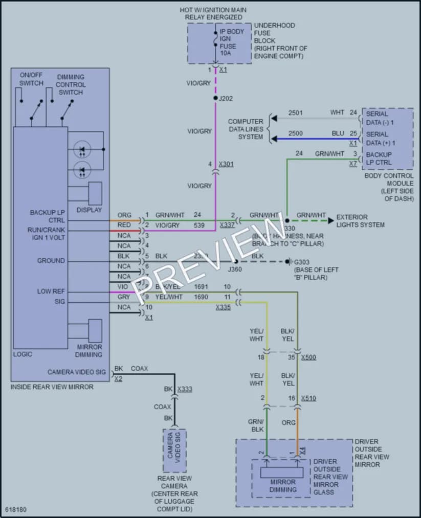 2018 Cadillac CTSV Power Mirrors wiring diagram preview