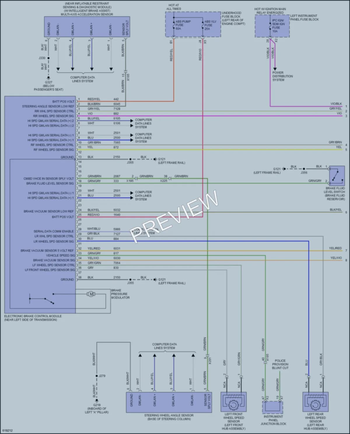 2018 Cadillac Escalade Anti Lock Brakes wiring diagram preview