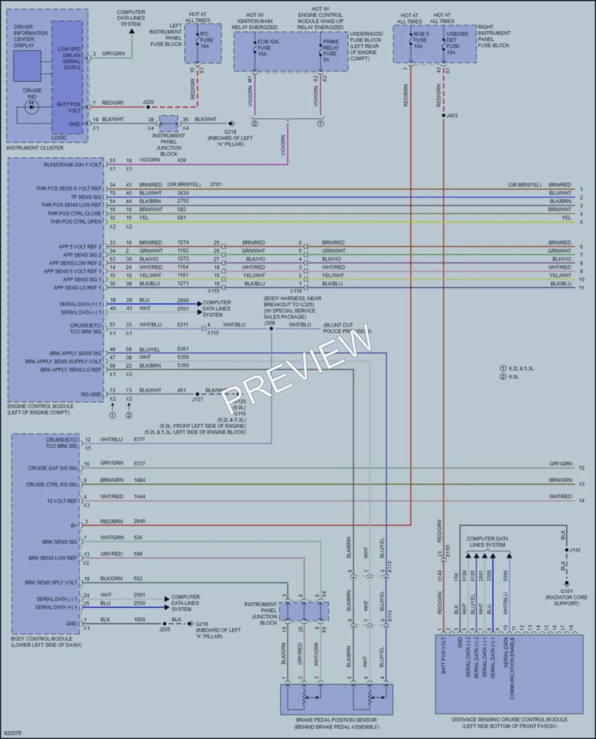 2018 Cadillac Escalade Cruise Control wiring diagram preview