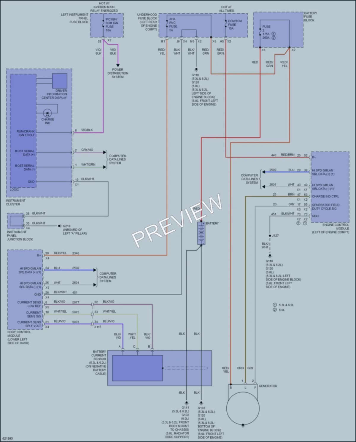 2018 Cadillac Escalade Starting Charging wiring diagram preview