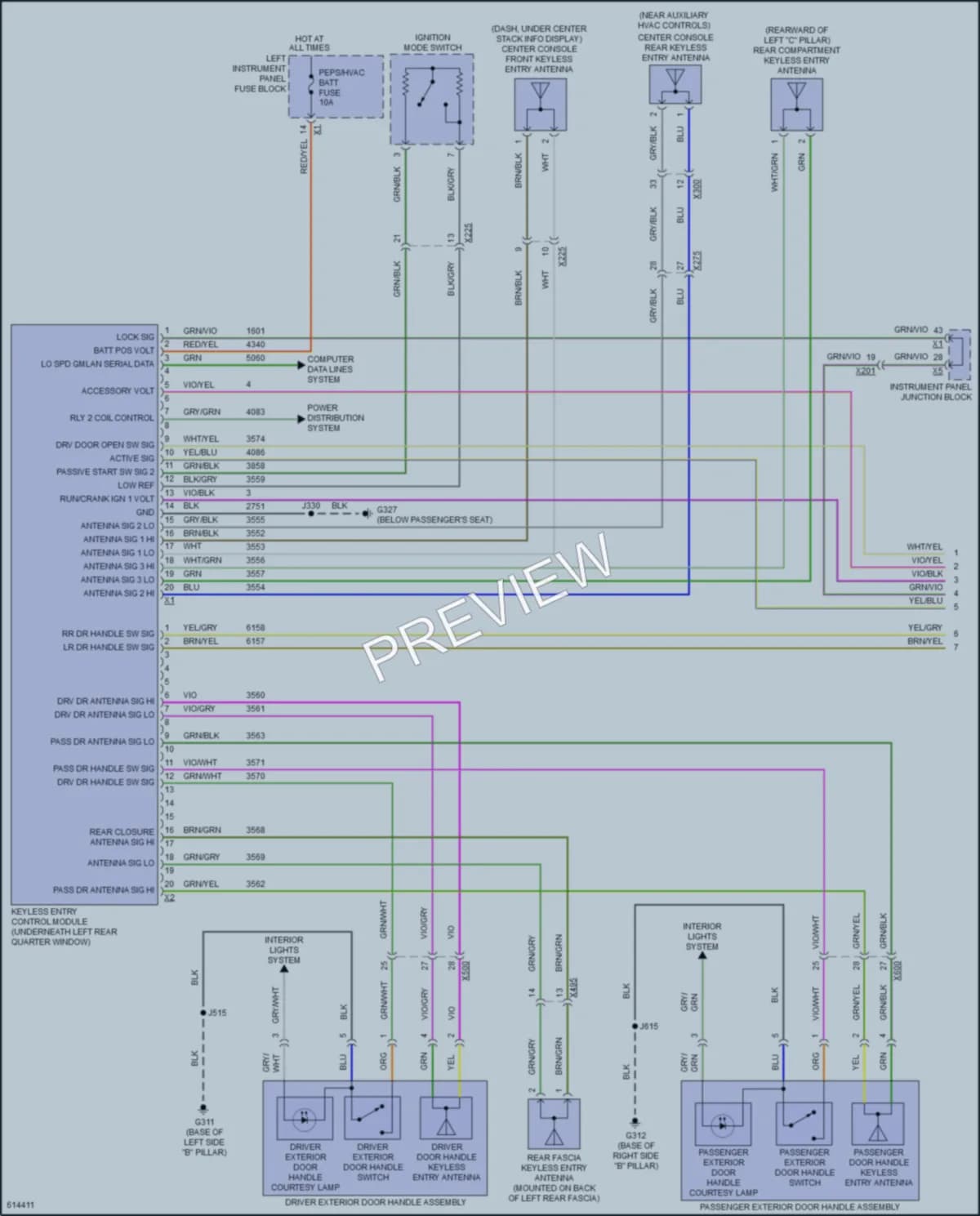 2018 Cadillac EscaladeESV Power Door Locks wiring diagram preview