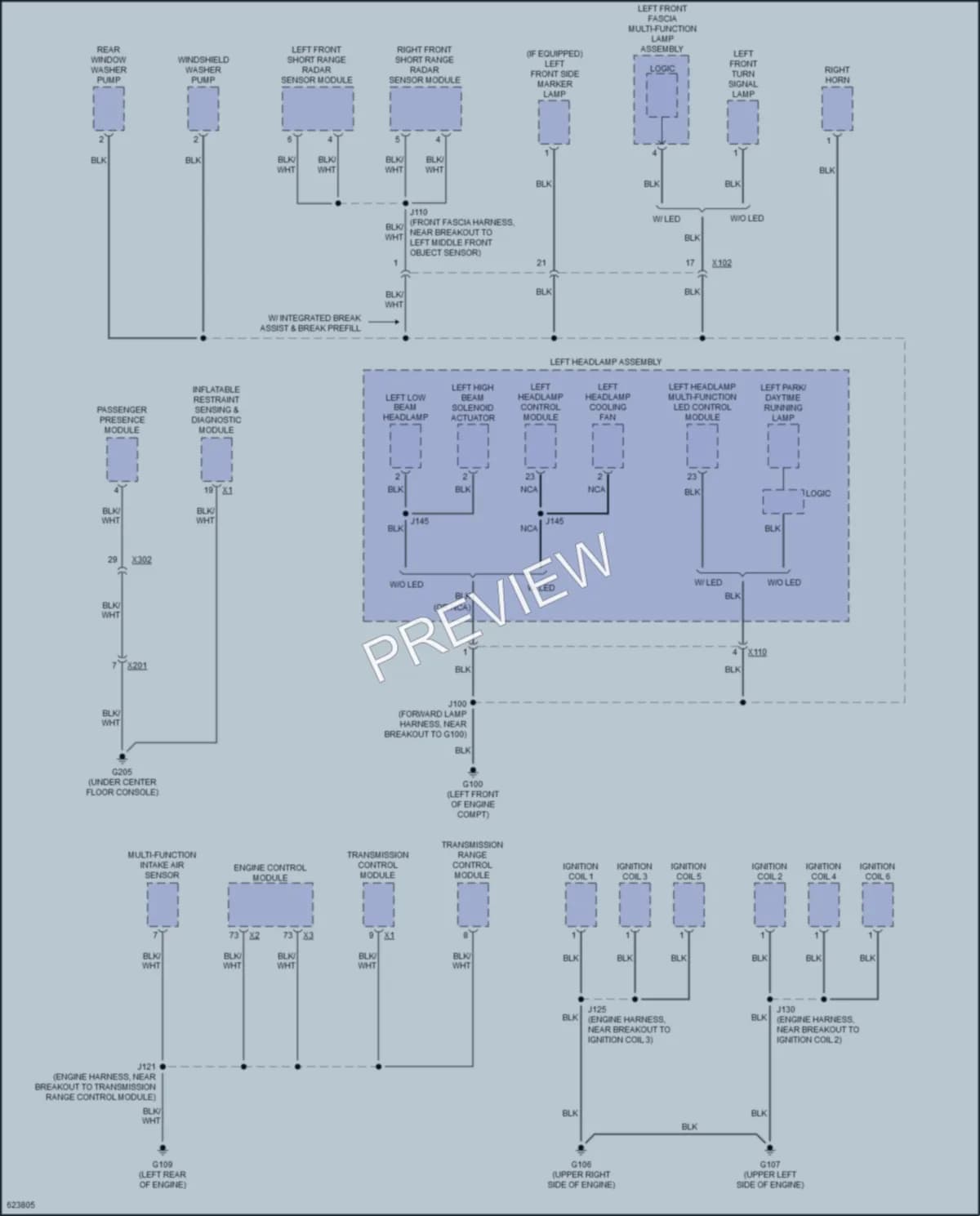 2018 Cadillac XT5 Ground Distribution wiring diagram preview
