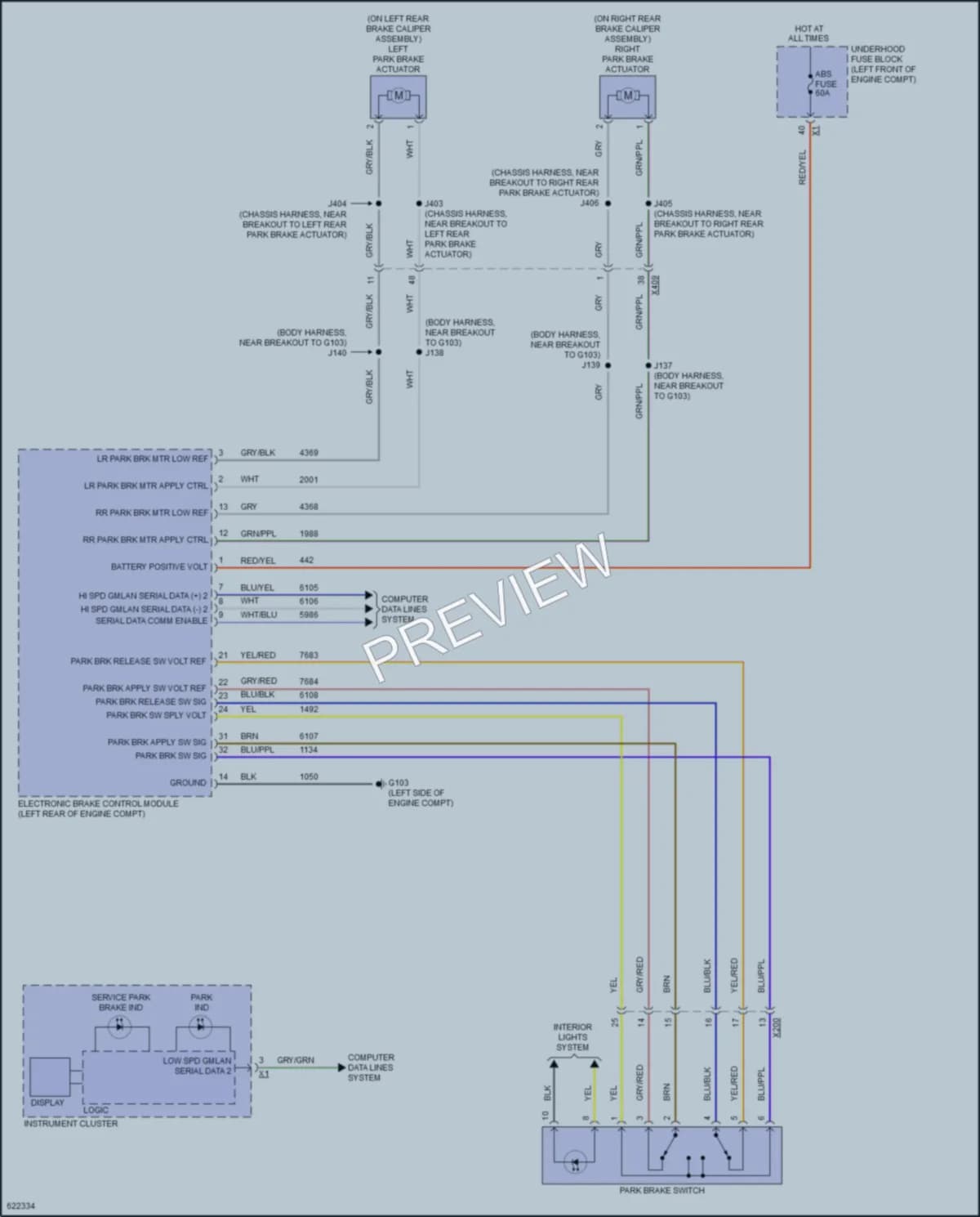 2018 Cadillac XT5 Shift Interlock wiring diagram preview