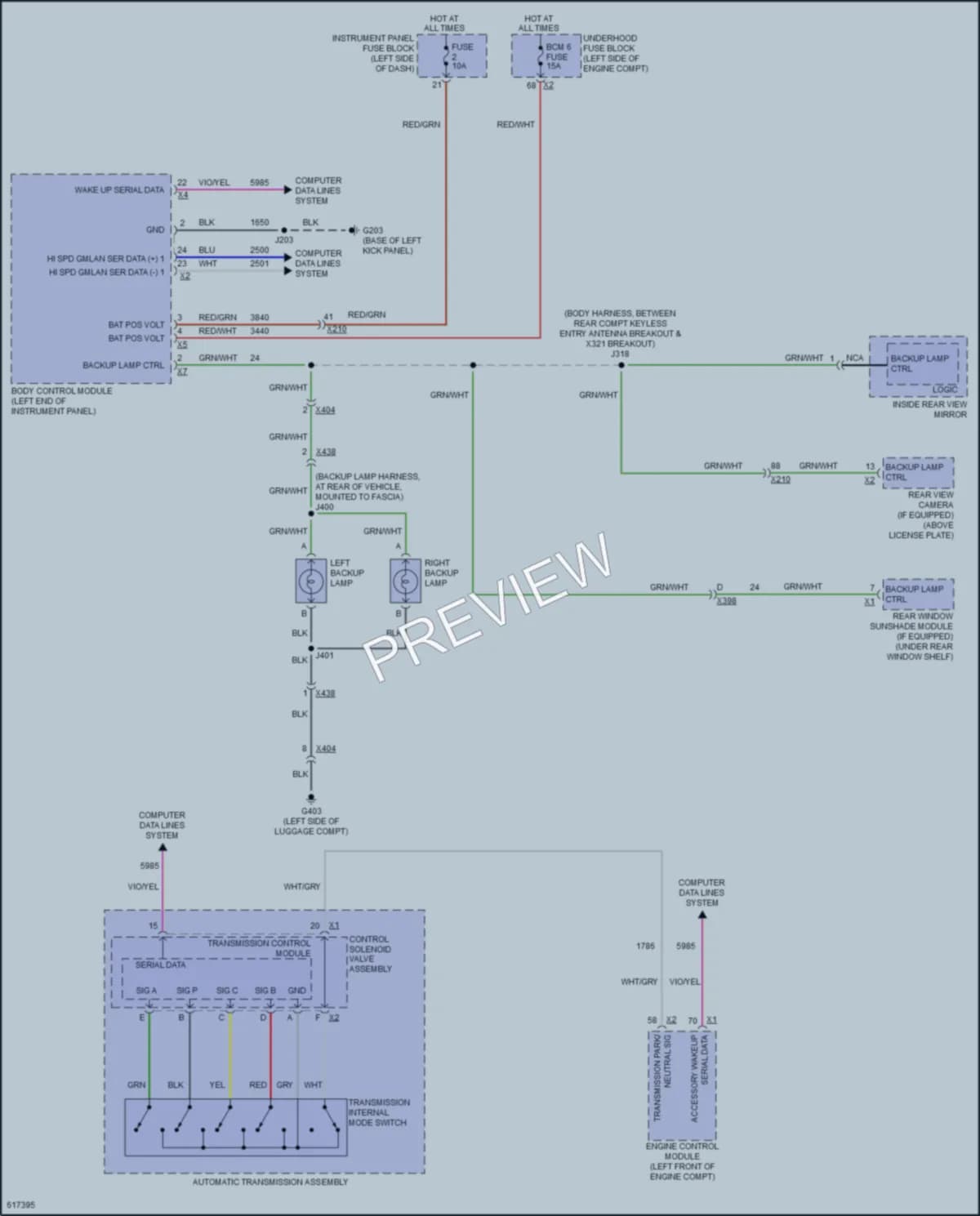 2018 Cadillac XTS Exterior Lights wiring diagram preview