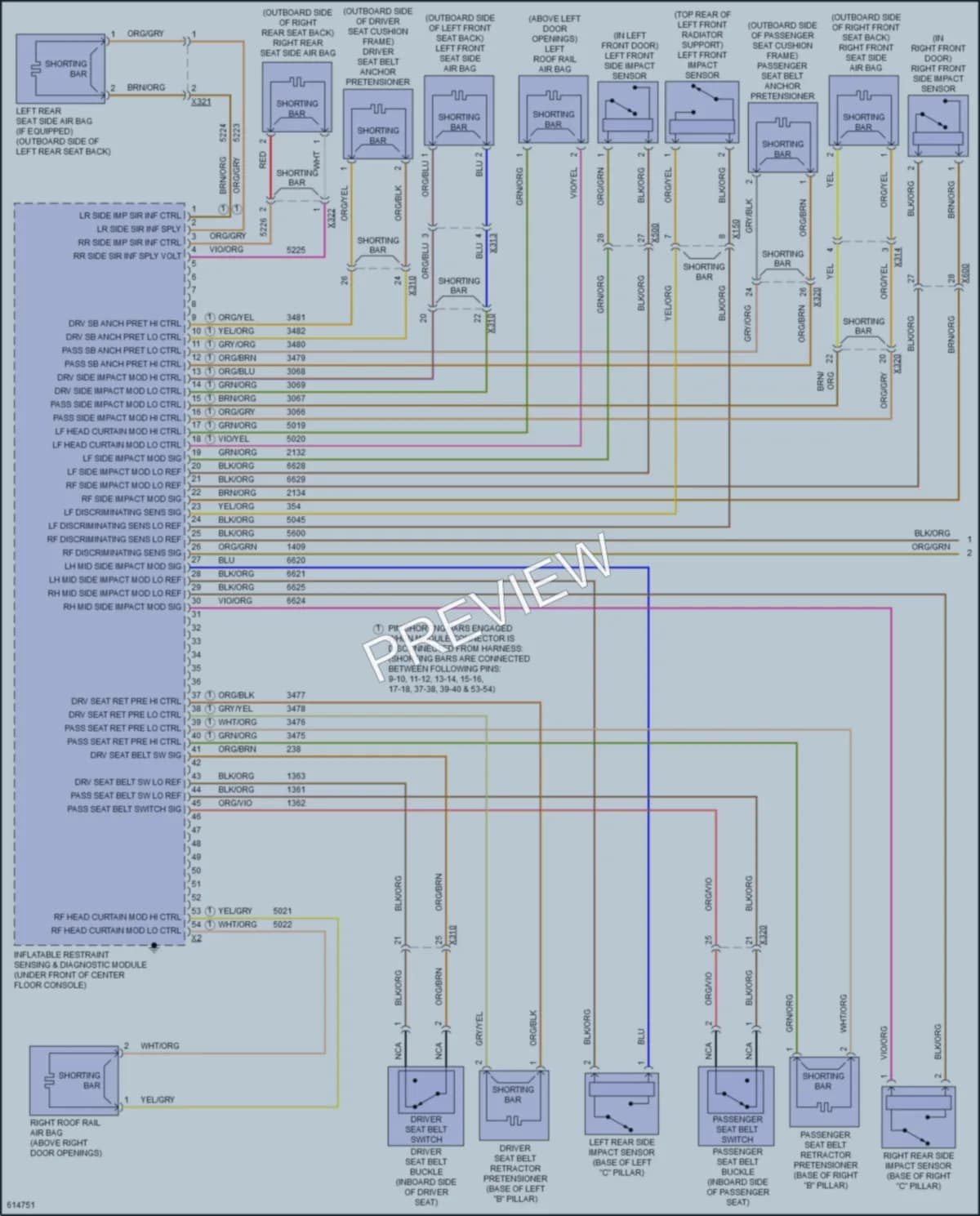 2018 Cadillac XTS Supplemental Restraints wiring diagram preview