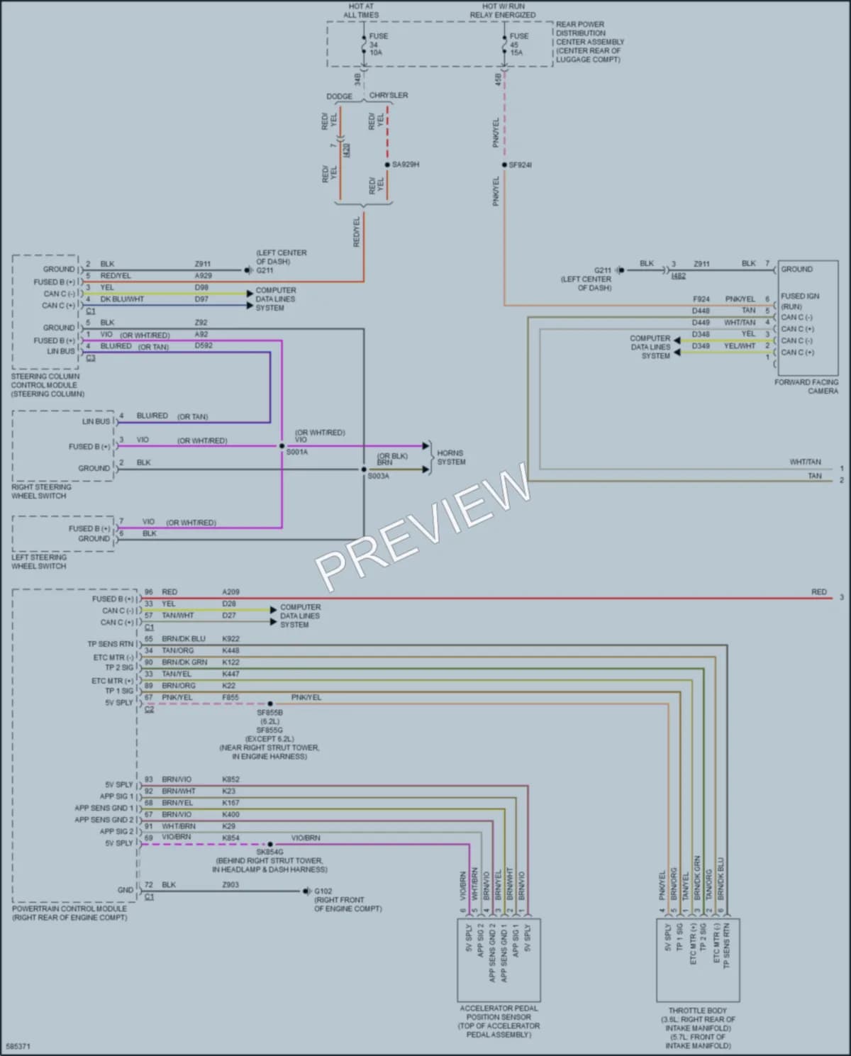 2018 Chrysler 300 Cruise Control wiring diagram preview